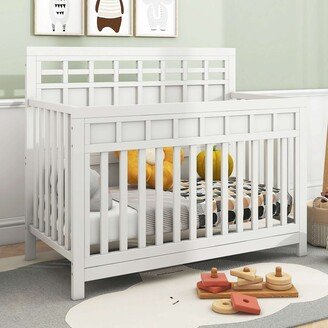 BEYONDHOME Solid Wood Certified Baby Safe Crib，Non-Toxic Finish