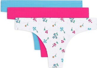 AQS 3-Pack Seamless Assorted Thongs-AA