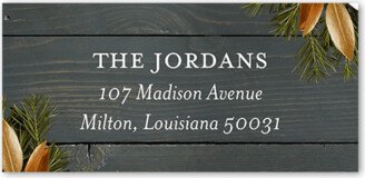 Address Labels: Floral Arched Frame Address Label, Grey, Address Label, Matte