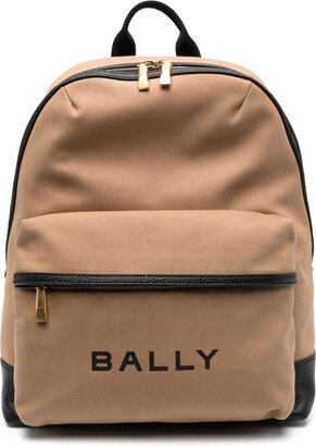 Logo-Print Two-Tone Backpack