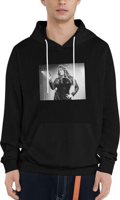 LonnieRMilllard Men's Sweatshirt with drawstring hood for Jenny Rivera Hoodie Individual couple Pullover Pullover Hoodie Medium Black