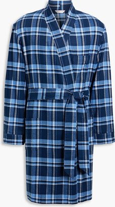 Kelburn checked cotton-flannel robe