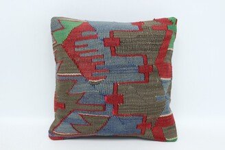 Kilim Pillow Cover, Covers, Throw Blue Cushion Case, Geometric Mudcloth 2264