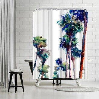 71 x 74 Shower Curtain, Palms On The Beach by Suren Nersisyan