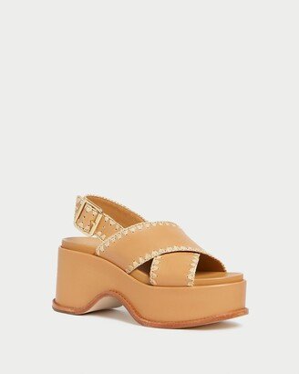 Mae Honey/Natural Platform Sandal