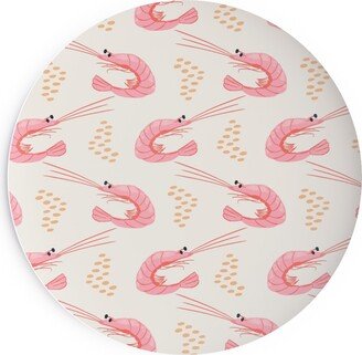 Salad Plates: Zigzag Shrimps - Pink Salad Plate, Pink