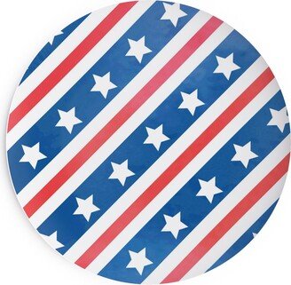 Salad Plates: Stars & Stripes - Diagonal Salad Plate, Blue