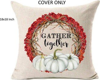 Fall Pillow Cover, Inch Gather Together Pillow, Farmhouse Decorative Covers, Cover Only, Closeout