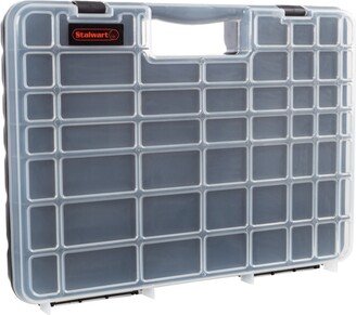 Portable Storage Case with Secure Locks and 55 Small Bin Compartments by Stalwart