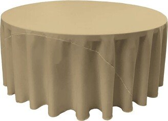 Round Polyester Poplin Tablecloth - Taupe Choose