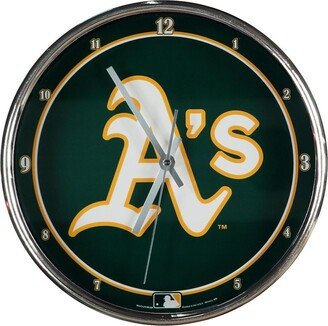 Wincraft Oakland Athletics 12 Baseball Club Chrome Wall Clock