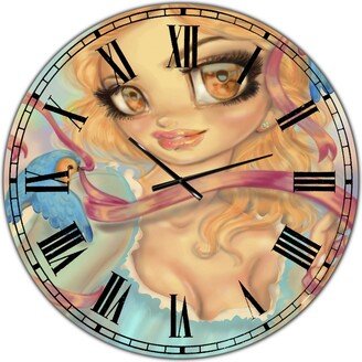 Designart Cinderella Large Modern Wall Clock - 36 x 36