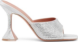 Lupita 95 crystal silver mules