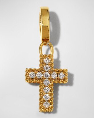 18k Gold Diamond Cross Charm