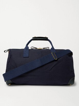 Bennett Winch Commuter Leather-Trimmed Cotton-Twill Holdall