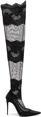 105mm Lace Stocking Boots