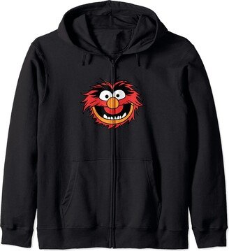 The Muppets Vintage Retro Animal Color Big Face Zip Hoodie