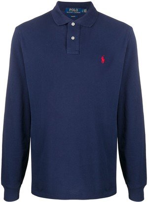 Long-Sleeved Polo Shirt-AE