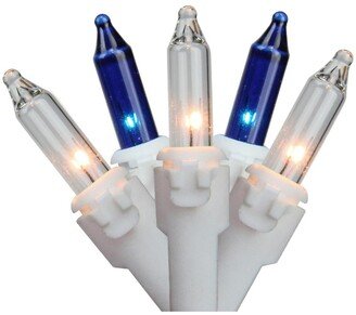 Northlight Set of 35 Blue Clear Mini Christmas Lights 2.5 Spacing - White Wire