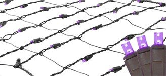 Northlight 2' x 8' Purple Led Tree Trunk Wrap Christmas Net Lights - Brown Wire