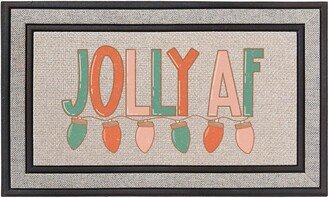 Jolly Af Christmas Lights Doormat