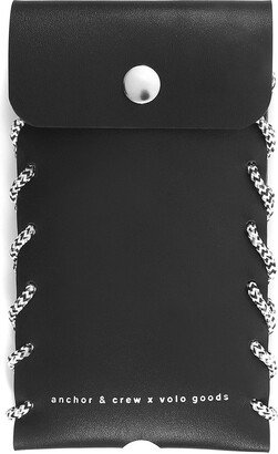 Anchor & Crew Graphite Black Standen Leather & Rope Phone Case