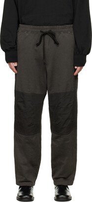 Gray Paneled Lounge Pants-AA