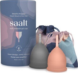 Saalt Soft Menstrual Cups - Small & Regular - 2pk