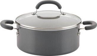 Create Delicious 5qt Aluminum Nonstick Dutch Oven with Lid Gray