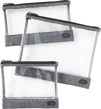 Lug Clearview Pouches Heather Grey Set of 3