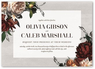Wedding Invitations: Natural Refinement Wedding Invitation, White, 5X7, Matte, Signature Smooth Cardstock, Square