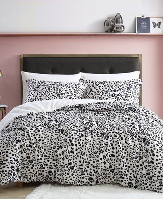 Closeout! Water Leopard Duvet Cover Set, Full/Queen