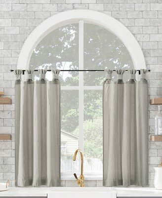 Washed Twist Tab Cafe Curtain Pair, 52