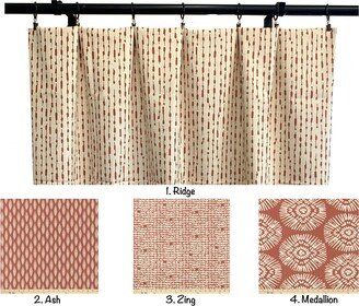 Scott Living Curtains, Red Rust 2 Curtain Panels, Fall Home Decor, Brown Rust Curtain, Shibori Curtain