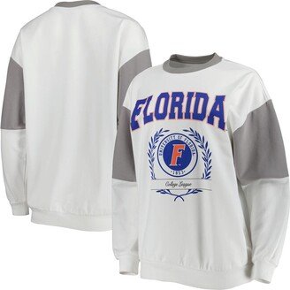 Women's Gameday Couture Gray Florida Gators It's A Vibe Dolman Pullover Sweatshirt