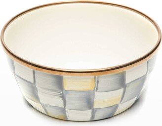 4.5 Sterling Check Enamel Pinch Bowl