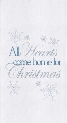 Home for Christmas Embroidered Flour Sack Cotton Kitchen Towel