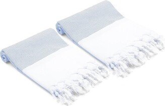 Mini Stripes Didyma Turkish Hand/Kitchen Towel Set of 2