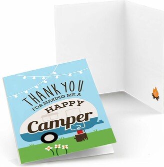 Big Dot Of Happiness Happy Camper - Camping Baby Shower or Birthday Party Thank You Cards (8 count)