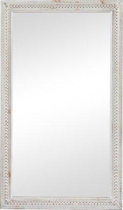 VIVIAN LUNE HOME Carved Bead Wooden Wall Mirror