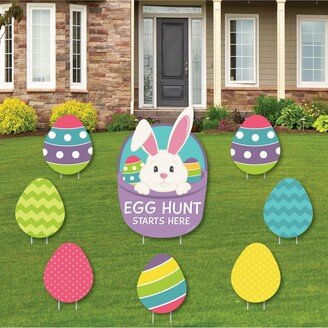 Big Dot Of Happiness Easter Egg Hunt Outdoor Lawn Decorations Easter Bunny Party Yard Signs 8 ct