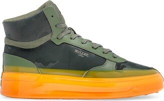 Hoxton Camo Dip Leather High-Top Sneakers