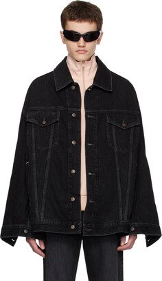 Black Loose-Fit Denim Jacket