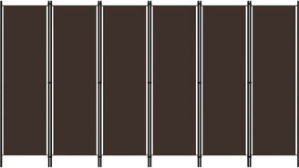 6-Panel Room Divider Brown 118.1