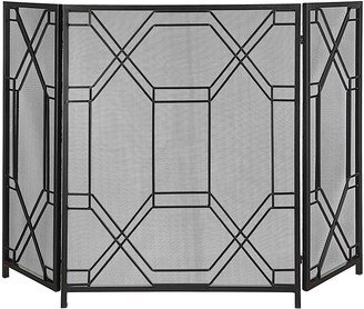 Rosen Geometric Fireplace Screen - 34 x 52.5 x 0.88