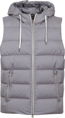 Hooded Padded Drawstring Gilet