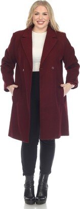 Plus Size Classic Walker Coat Burgundy 1X