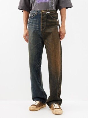 Two-tone Wide-leg Jeans