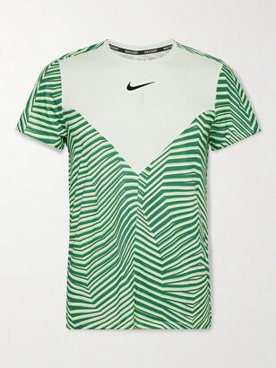 Nike Tennis NikeCourt Slam Slim-Fit Striped Dri-FIT T-Shirt