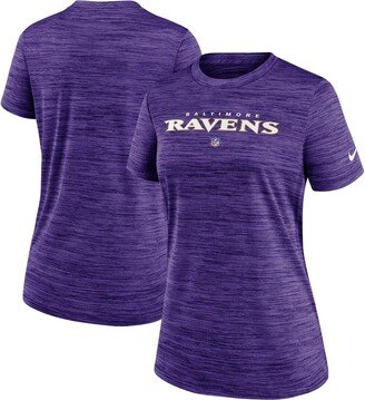 Women's Purple Baltimore Ravens Sideline Velocity Performance T-shirt